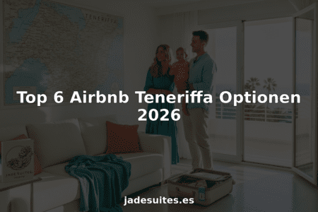 Junge Familie genießt ihren Urlaub auf Teneriffa in einer Ferienwohnung mit sonnigem Balkon